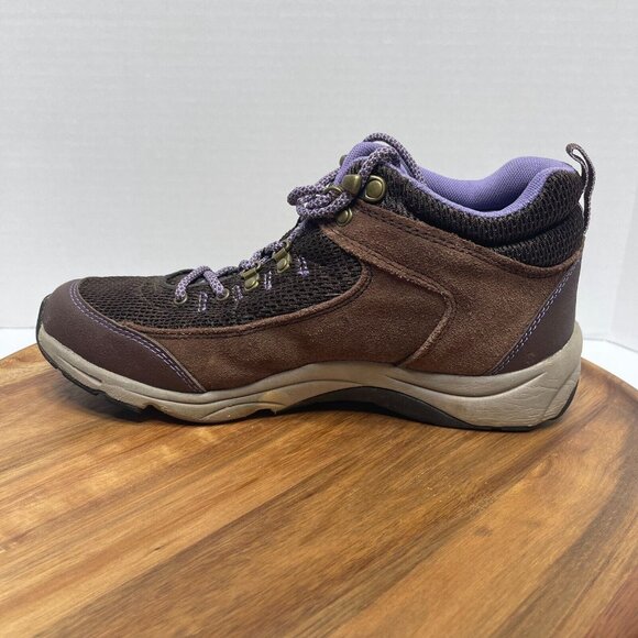 Vionic Cypress Brown Suede Purple Hiking Boot Sneaker Shoes Women's Size 8.5 - Picture 11 of 16